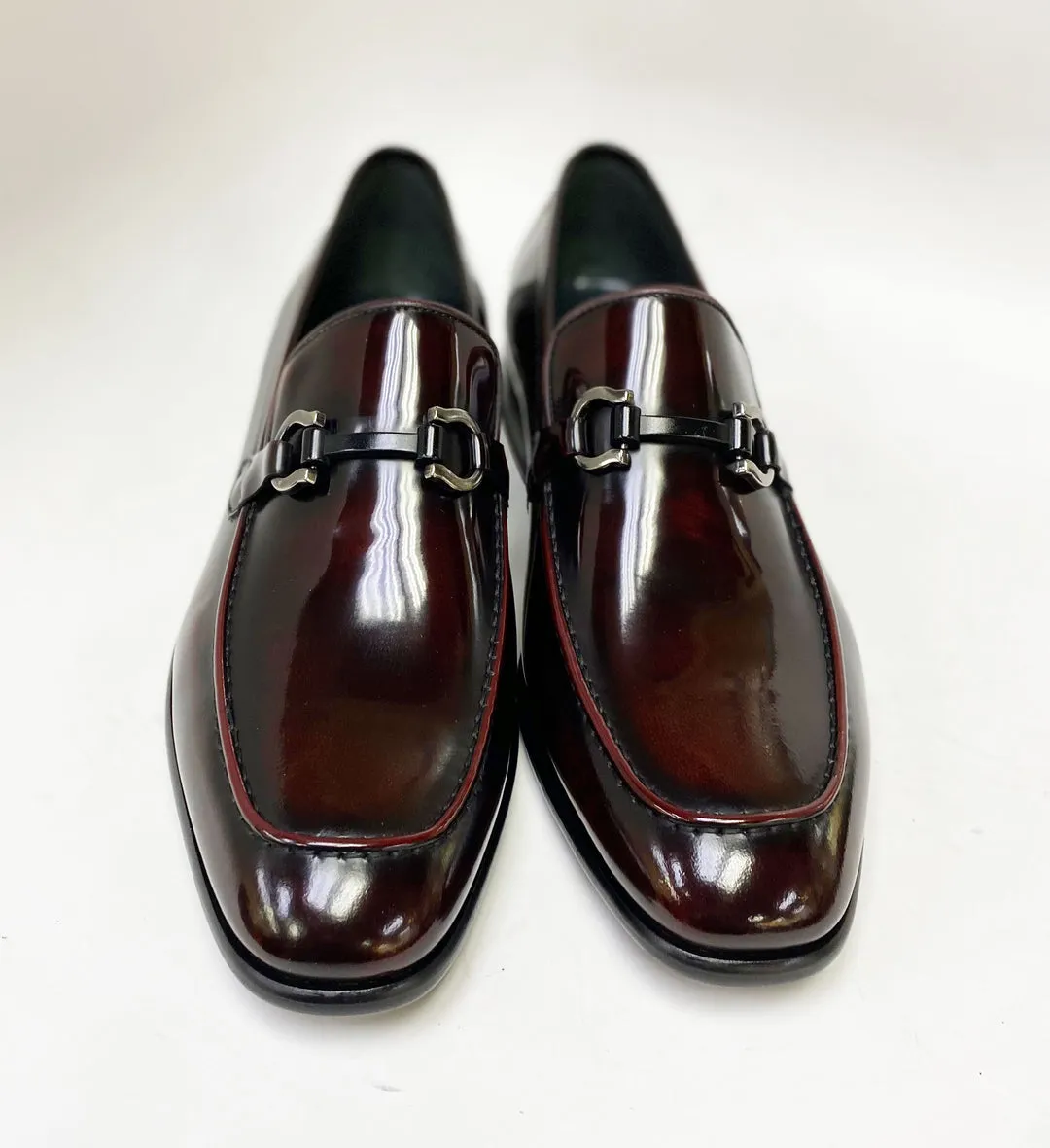 Corrente 6415 Mocassin en veau sans lacets - Bordeau