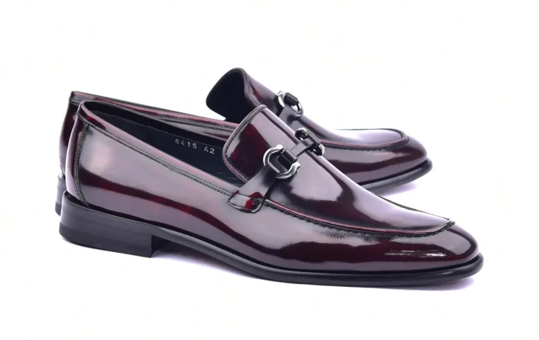 Corrente 6415 Mocassin en veau sans lacets - Bordeau