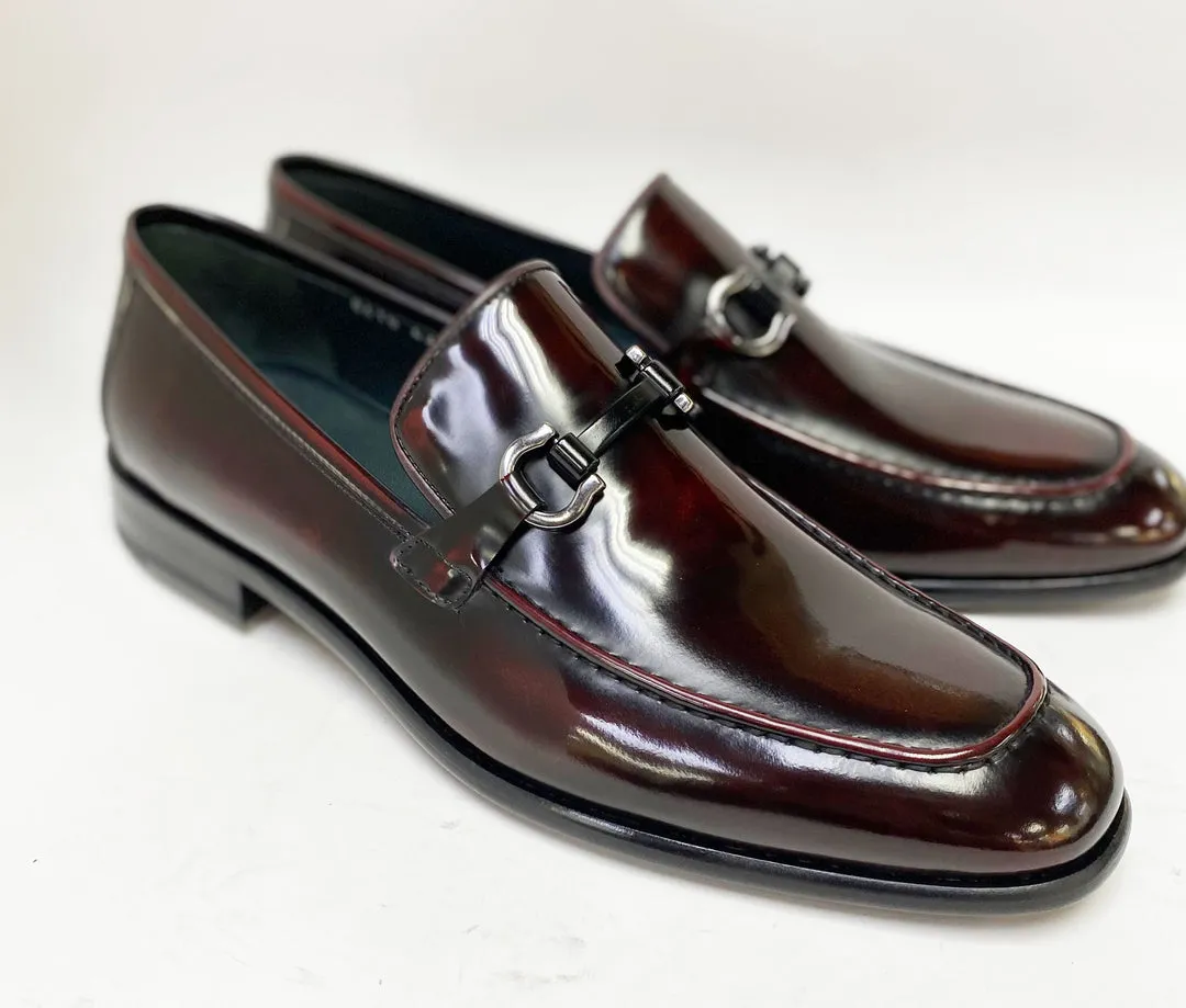 Corrente 6415 Mocassin en veau sans lacets - Bordeau
