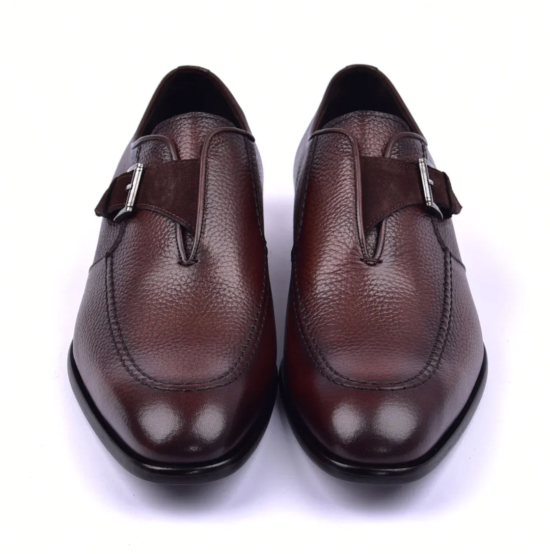 Corrente 6471 Chaussure Richelieu en cuir à enfiler - Marron
