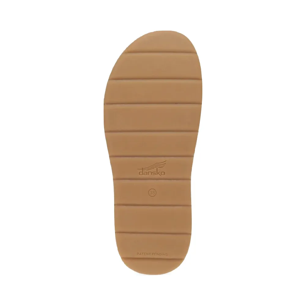 Sandale plateforme à glissière en daim brun violacé Bridget pour femmes de Dansko