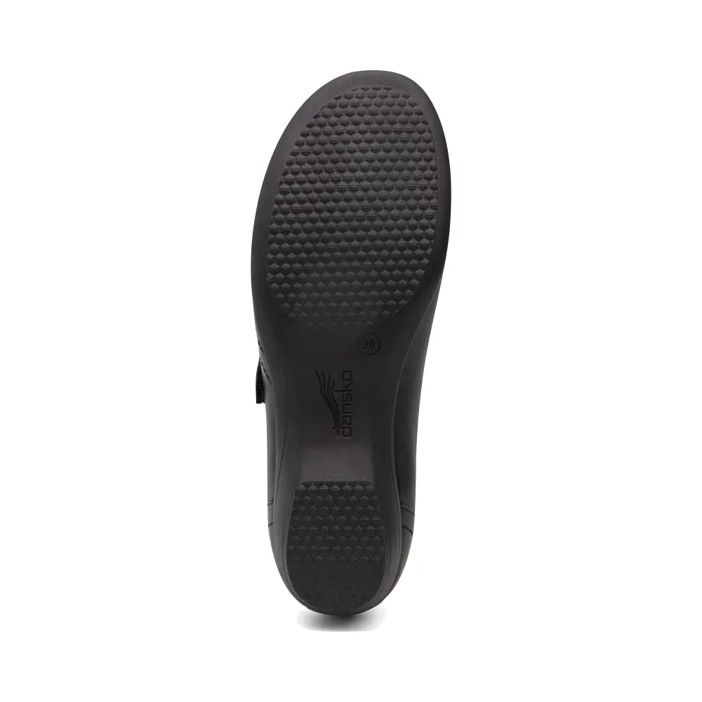 Dansko Femmes Franny Escarpins en Cuir à Enfiler avec Talon en Noir