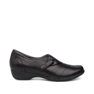 Dansko Femmes Franny Escarpins en Cuir à Enfiler avec Talon en Noir