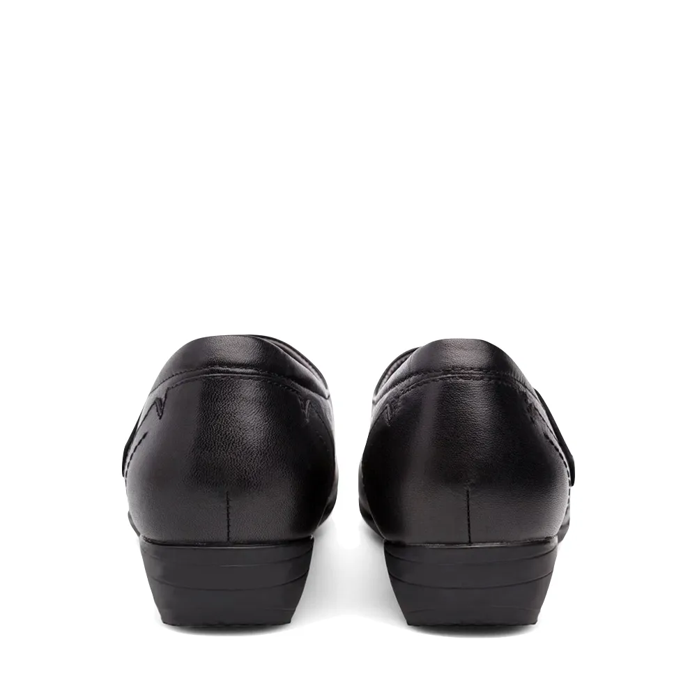 Dansko Femmes Franny Escarpins en Cuir à Enfiler avec Talon en Noir