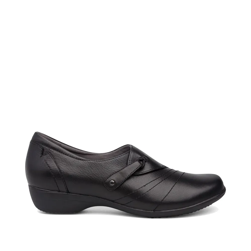 Dansko Femmes Franny Escarpins en Cuir à Enfiler avec Talon en Noir