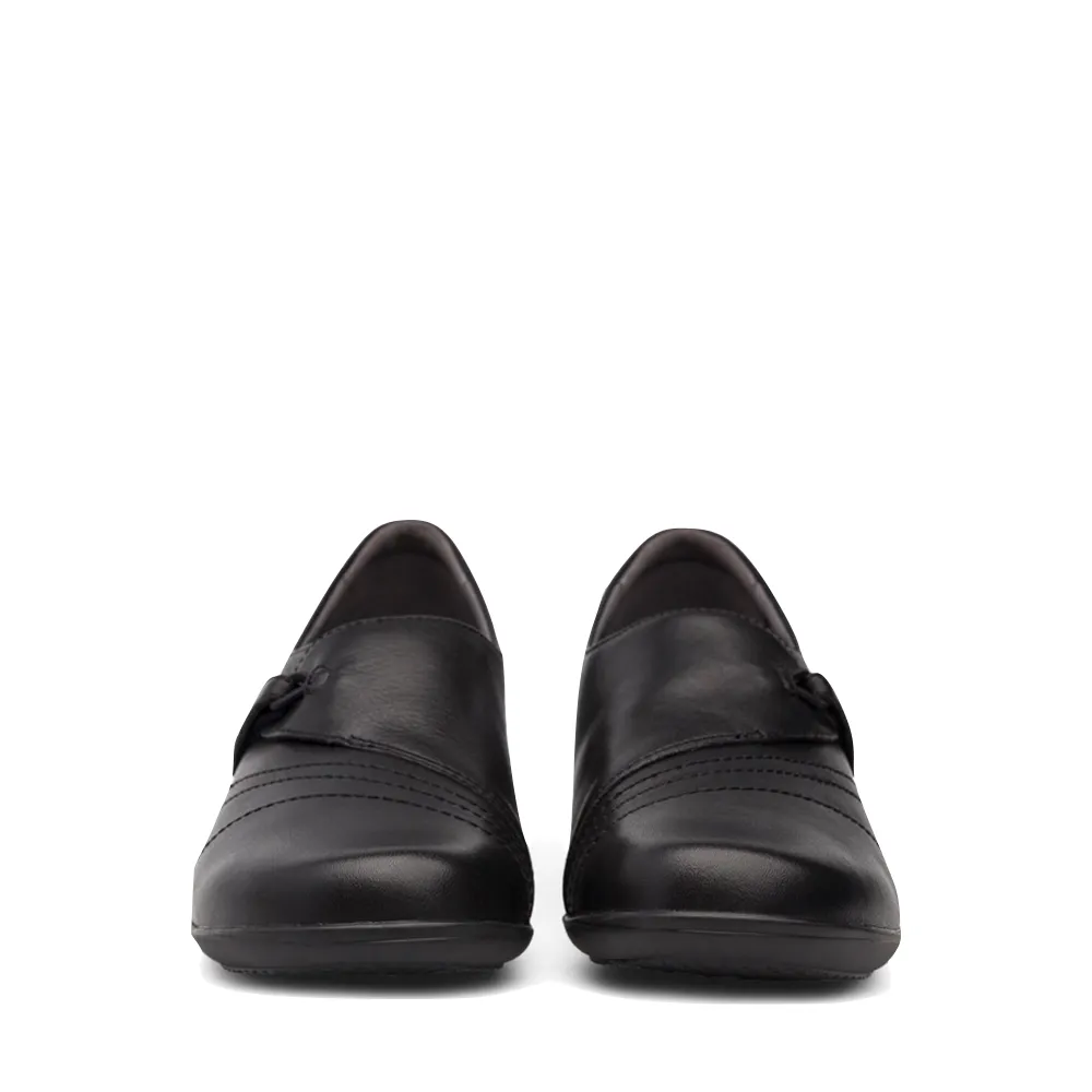 Dansko Femmes Franny Escarpins en Cuir à Enfiler avec Talon en Noir