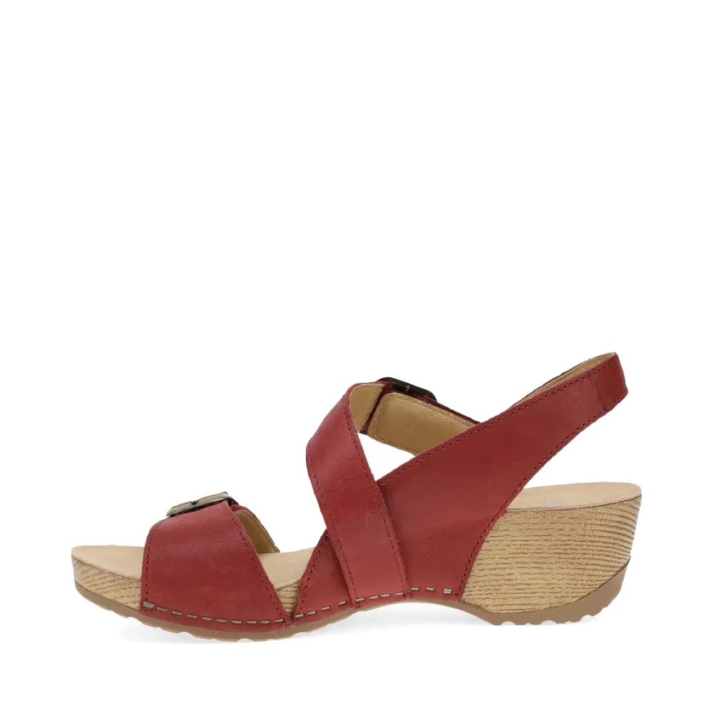 Sandale à talon Trinity pour femme Dansko en nubuck brun cayenne brossé
