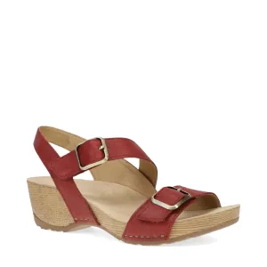Sandale à talon Trinity pour femme Dansko en nubuck brun cayenne brossé