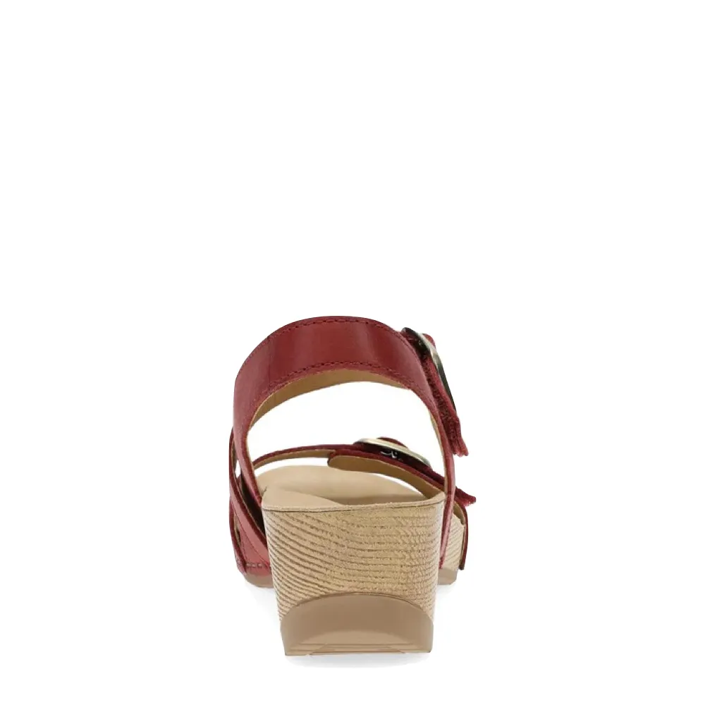 Sandale à talon Trinity pour femme Dansko en nubuck brun cayenne brossé