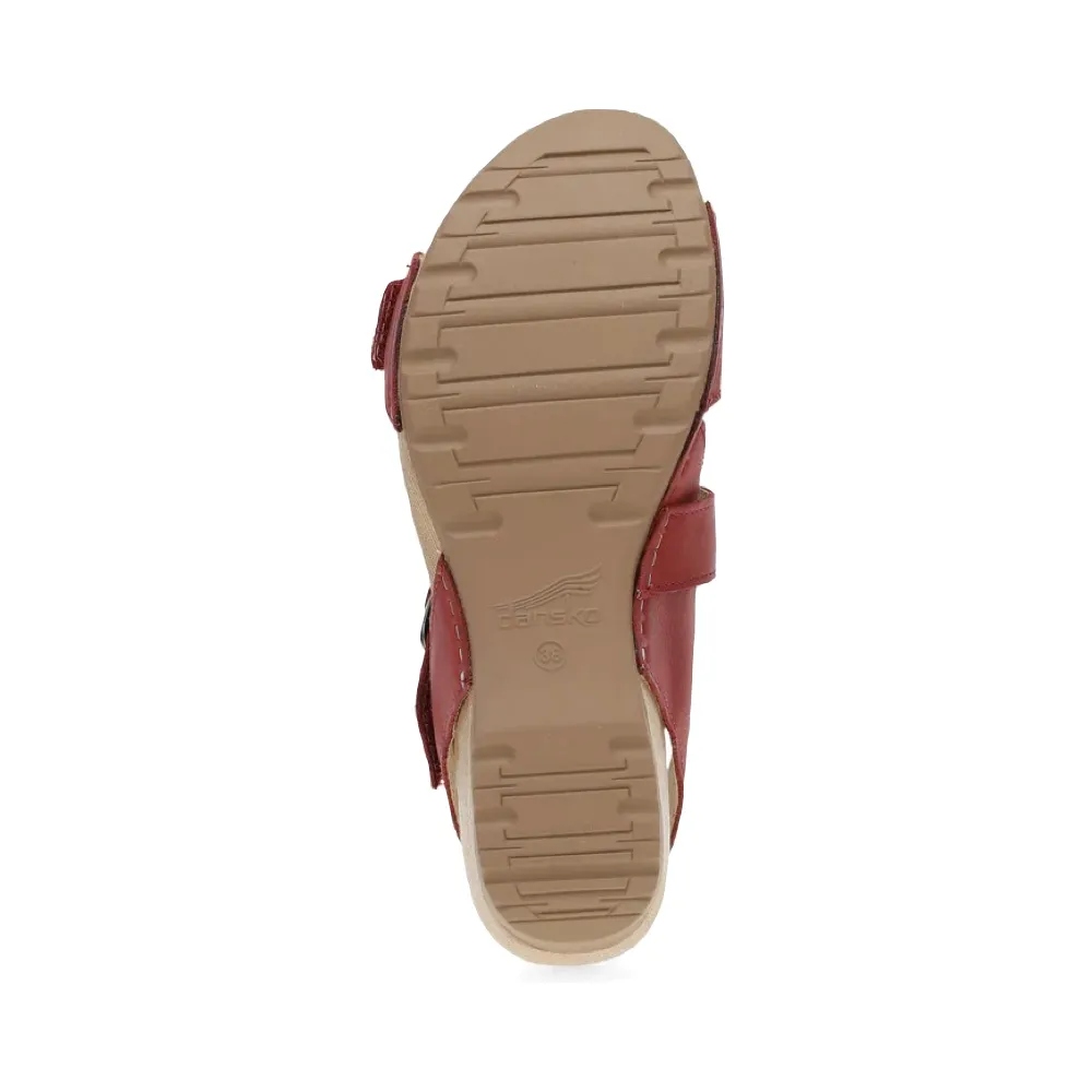 Sandale à talon Trinity pour femme Dansko en nubuck brun cayenne brossé