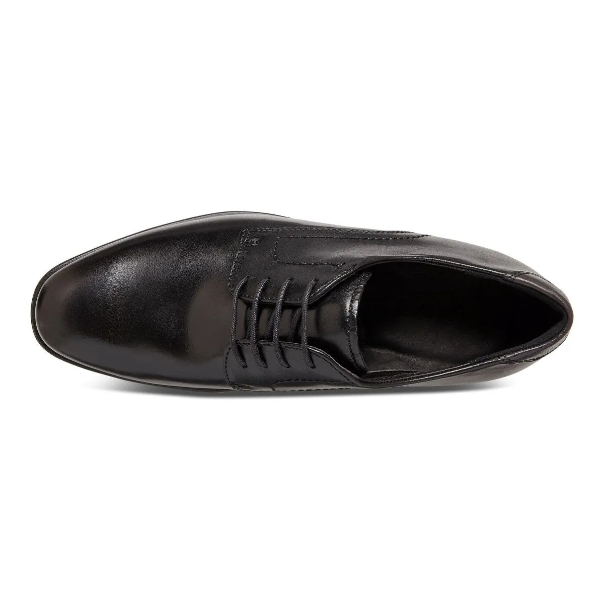 Ecco Men's 621634 Cravate Melbourne en Cuir Noir