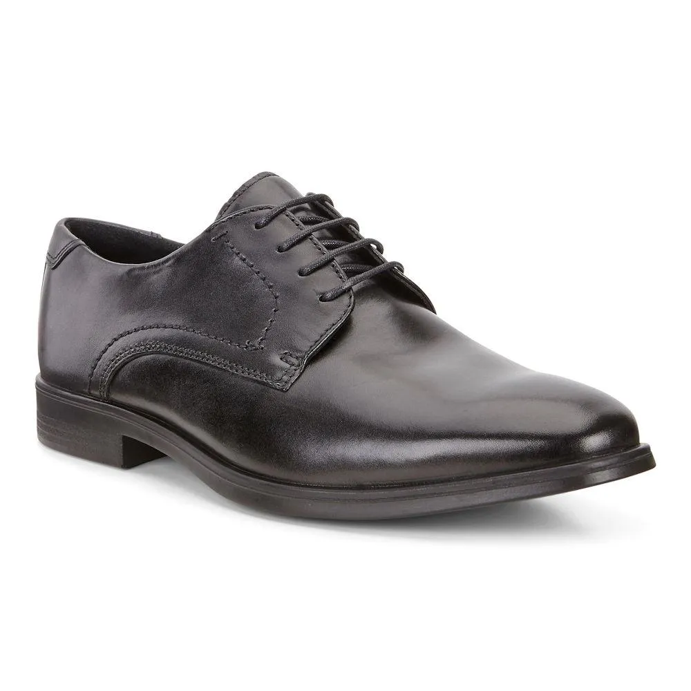 Ecco Men's 621634 Cravate Melbourne en Cuir Noir
