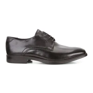 Ecco Men's 621634 Cravate Melbourne en Cuir Noir