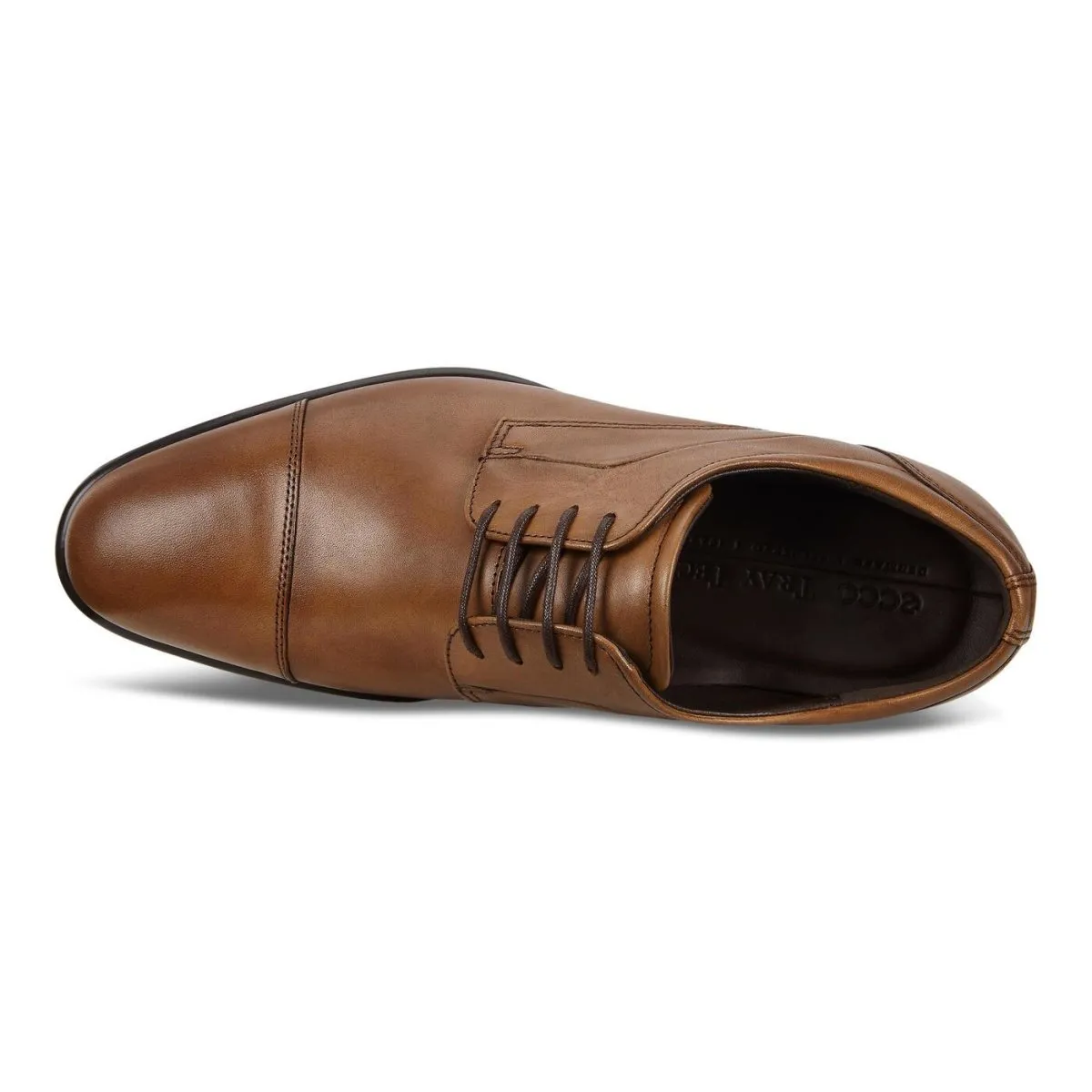ECCO Chaussures de ville pour homme à bout rond et lacets marron