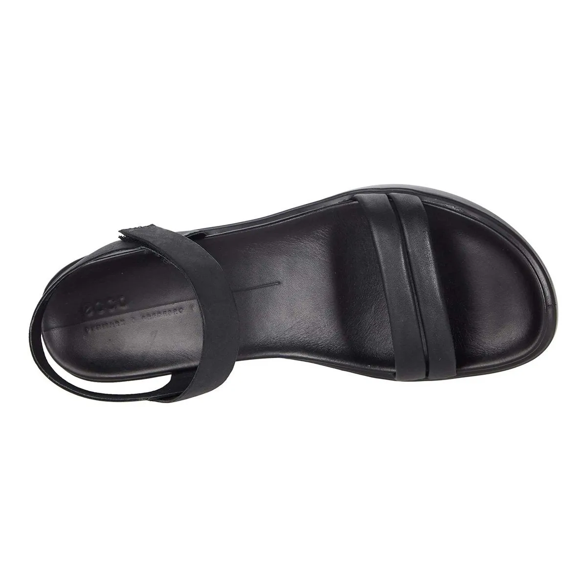 Ecco Sandale Femme FlowT LX2 Band à Plateforme Wedge Noir