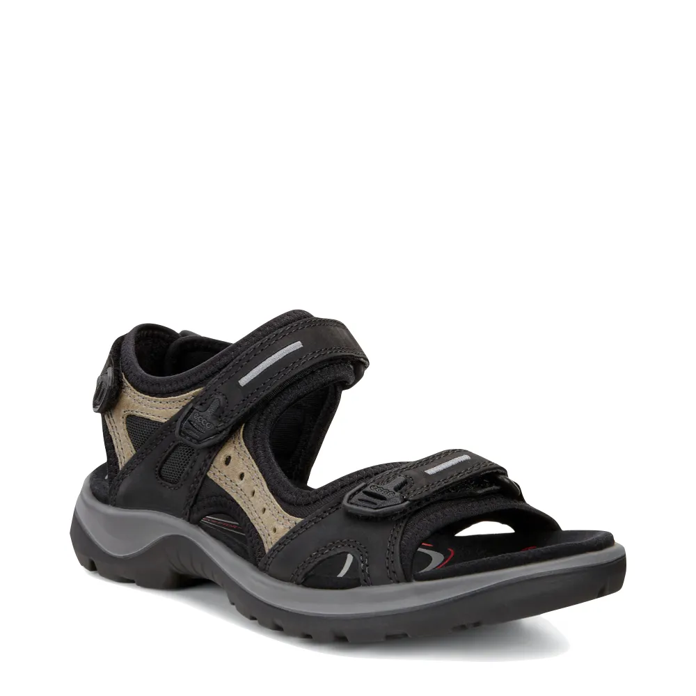 Sandale Yucatan pour Femme Ecco en Noir/Taupe/Noir