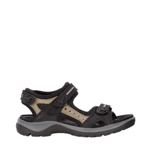 Sandale Yucatan pour Femme Ecco en Noir/Taupe/Noir