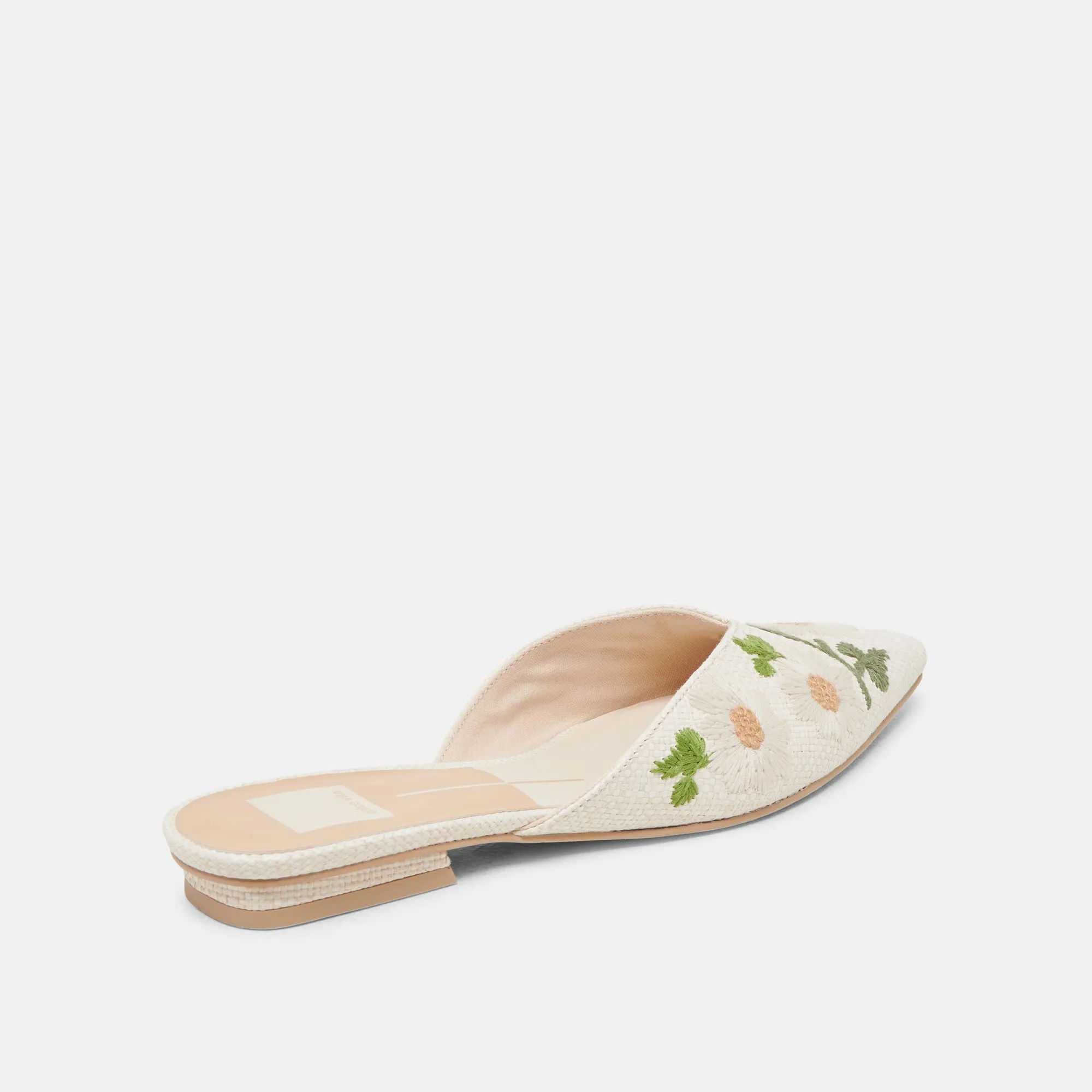 ELM FLATS FLORAL BLANC EN RAFFIA