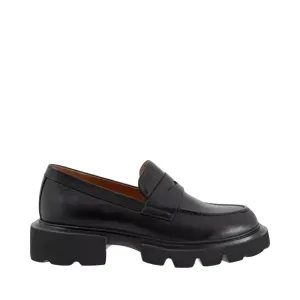 EOS Footwear Loafer en cuir Ade Penny pour femme en noir