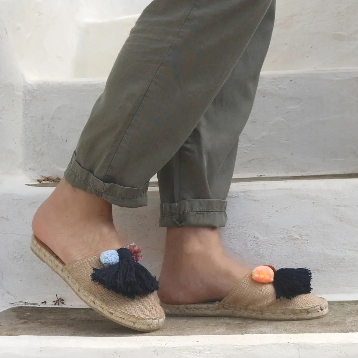 Espadrilles Pantoufles - Jute Naturel