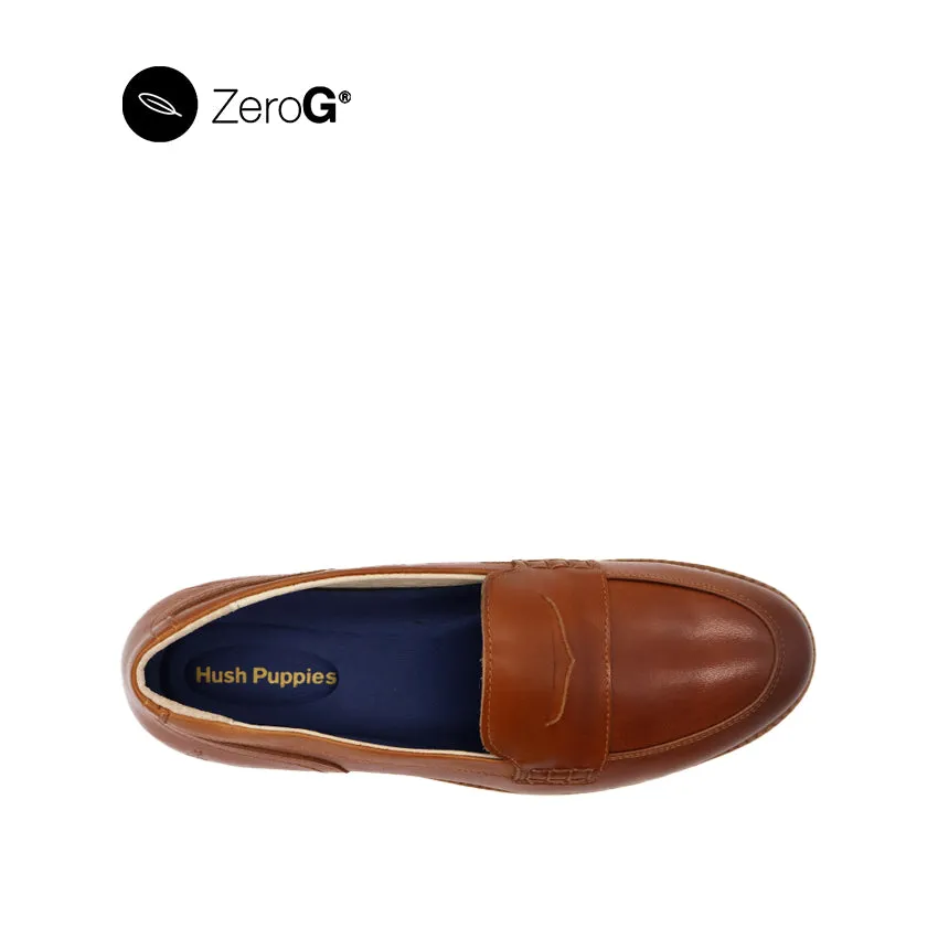 Farah Slip On Penny Chaussures Femme - Cuir Brun Foncé