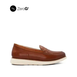 Farah Slip On Penny Chaussures Femme - Cuir Brun Foncé