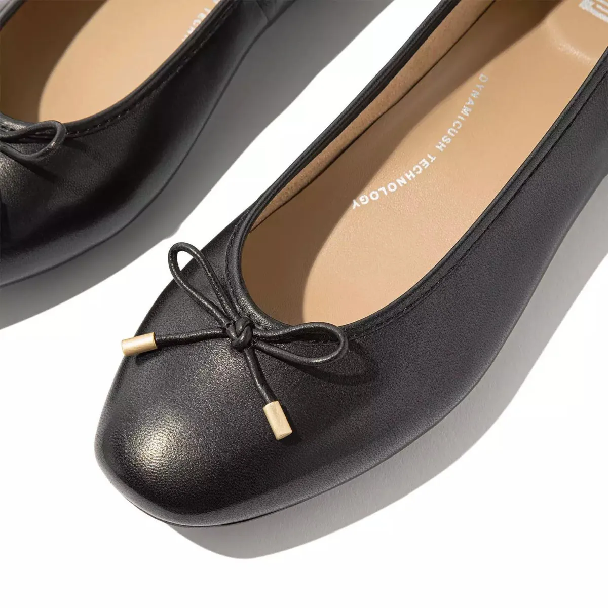 FitFlop Femmes Delicato Nœud Cuir Noir