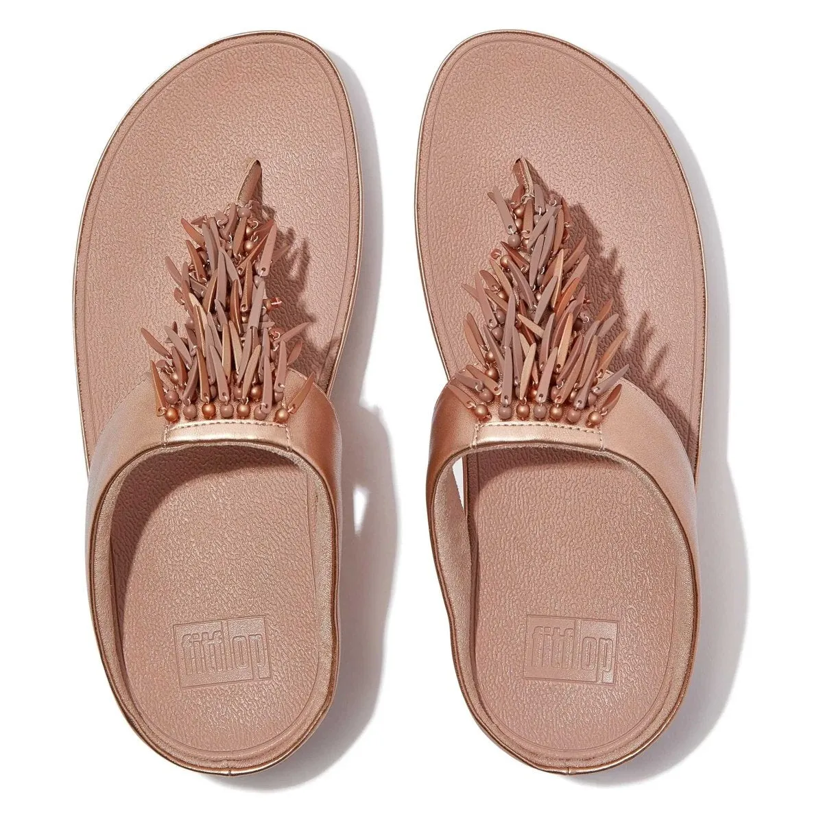 FitFlop Femme Rumba Strass Rose Doré Tong