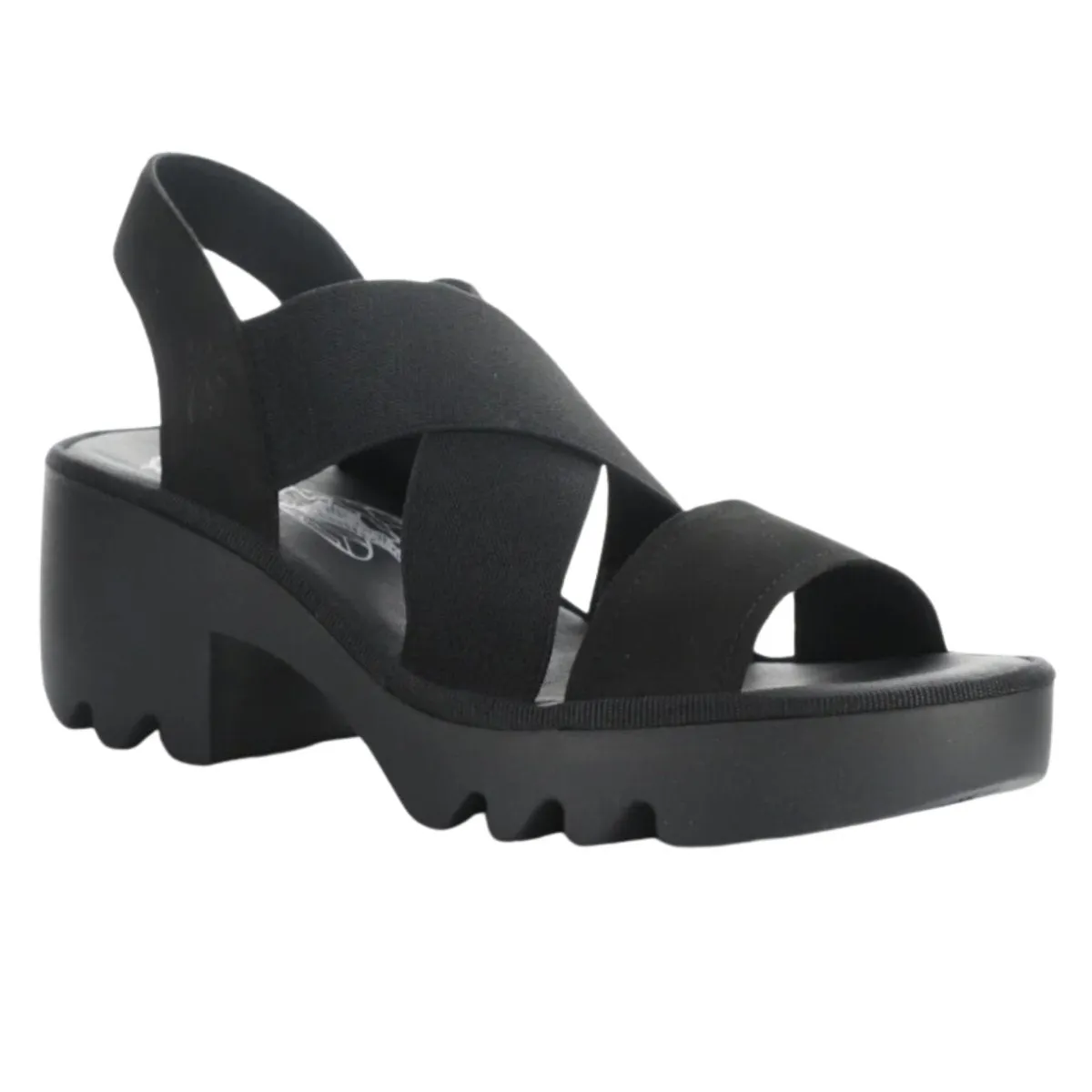 Fly London Femme Taji Noir Élastique