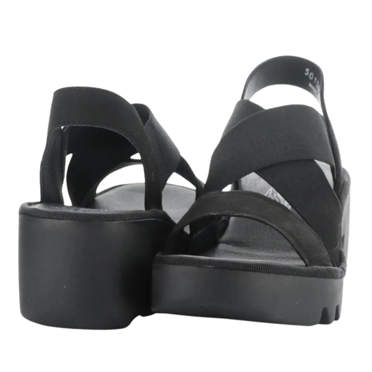 Fly London Femme Taji Noir Élastique