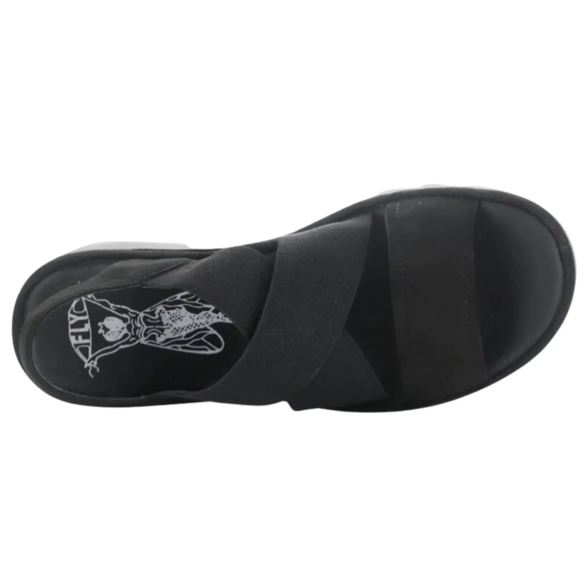 Fly London Femme Taji Noir Élastique