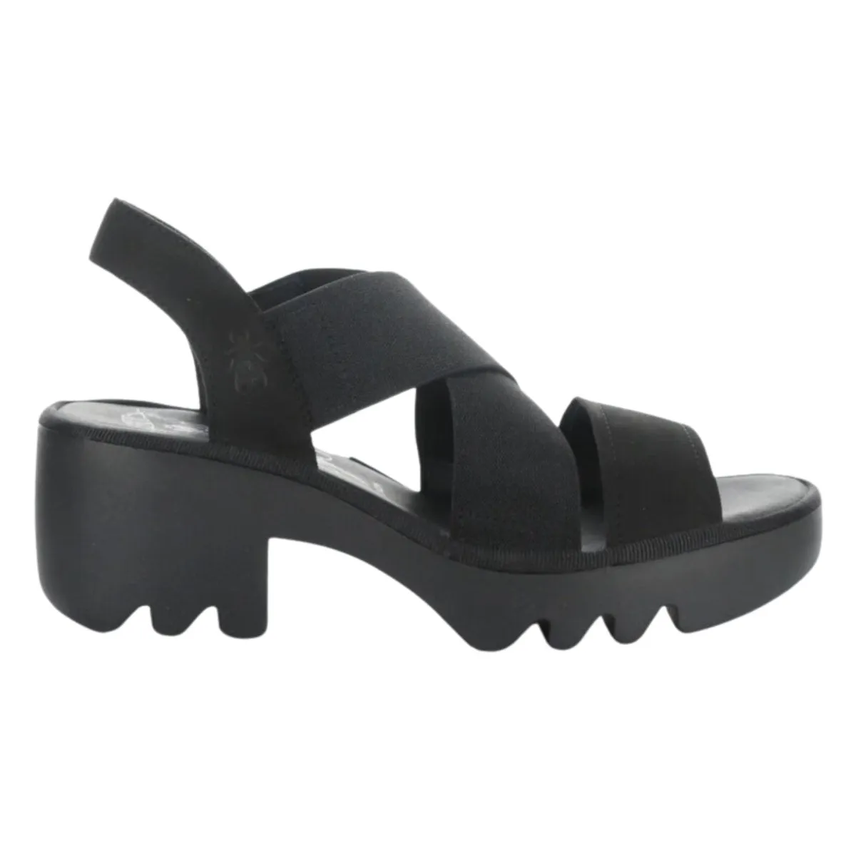 Fly London Femme Taji Noir Élastique