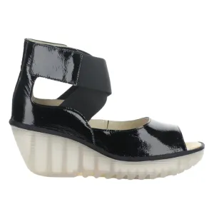 Fly London Femmes Yefi Noir Luxor Verni