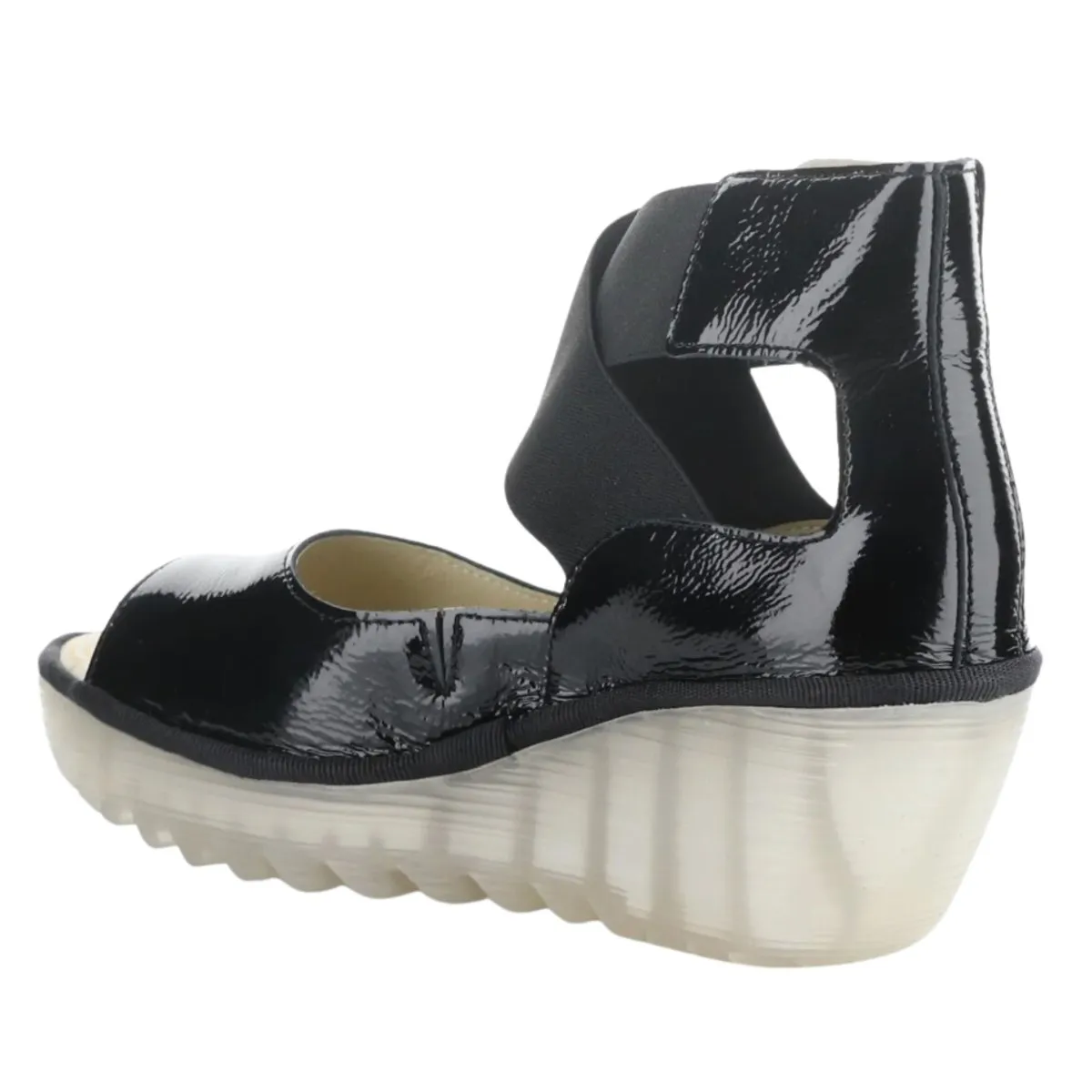 Fly London Femmes Yefi Noir Luxor Verni