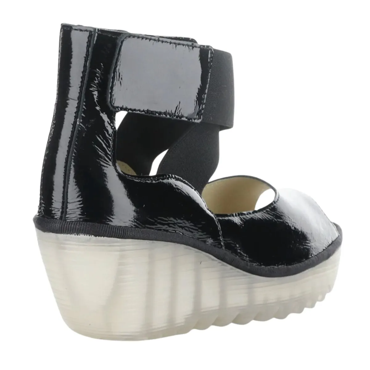 Fly London Femmes Yefi Noir Luxor Verni