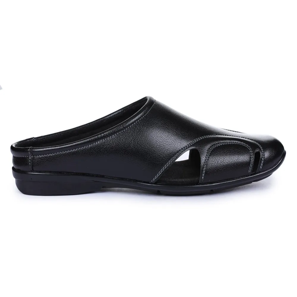 Mules décontractées Fortune Black à enfiler pour hommes J-153 par Liberty