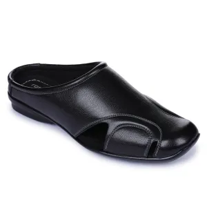 Mules décontractées Fortune Black à enfiler pour hommes J-153 par Liberty