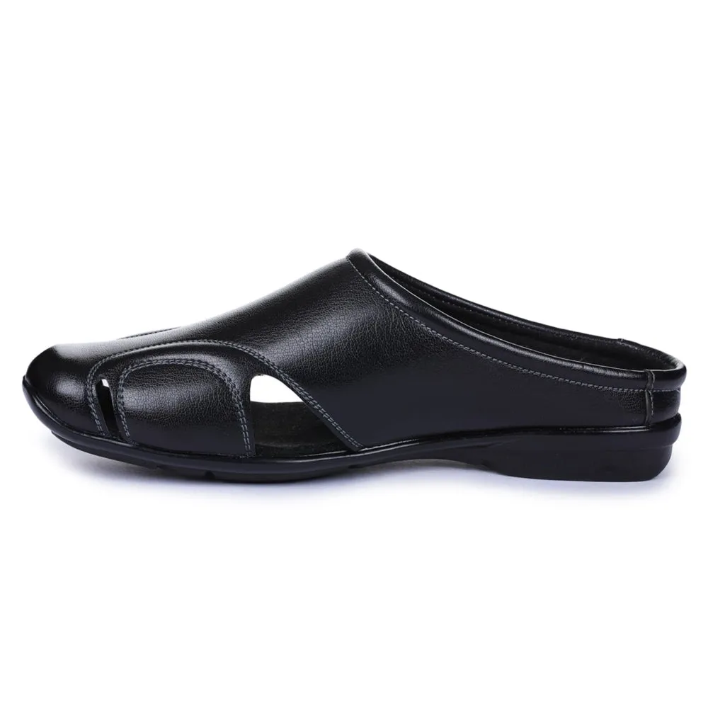 Mules décontractées Fortune Black à enfiler pour hommes J-153 par Liberty