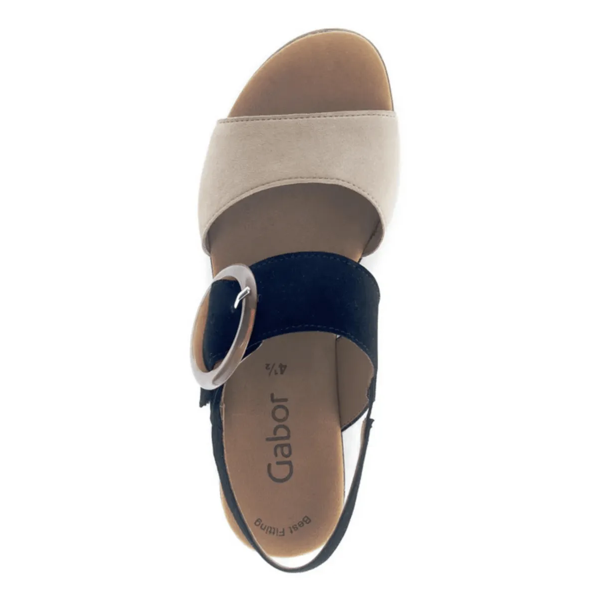 Gabor Femme 64.645.14 Suède Beige/Noir