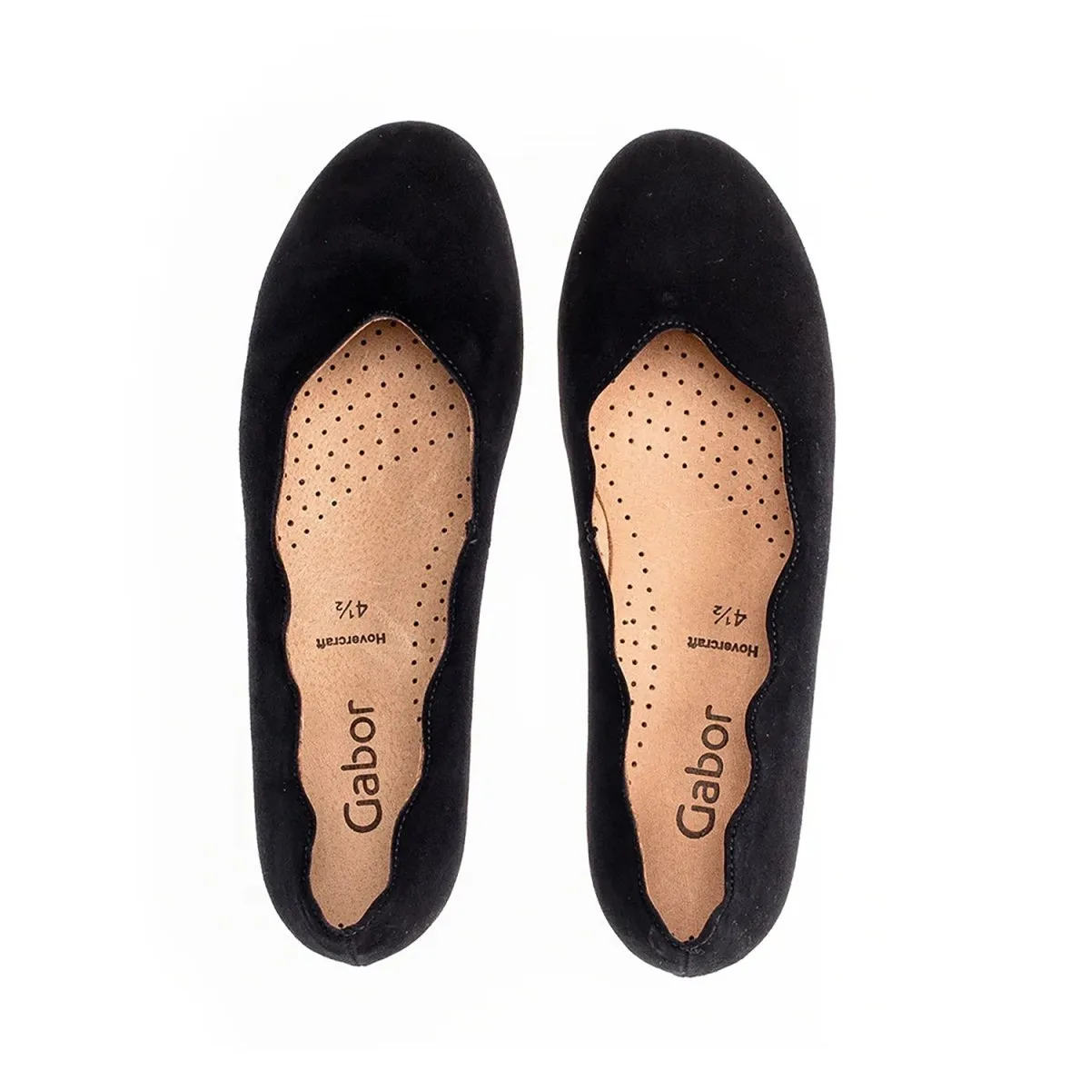 Gabor Femme 84.166.17 Ballerine en Suède Noir