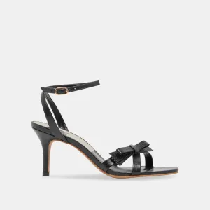 TALONS GALOR EN CUIR NOIR