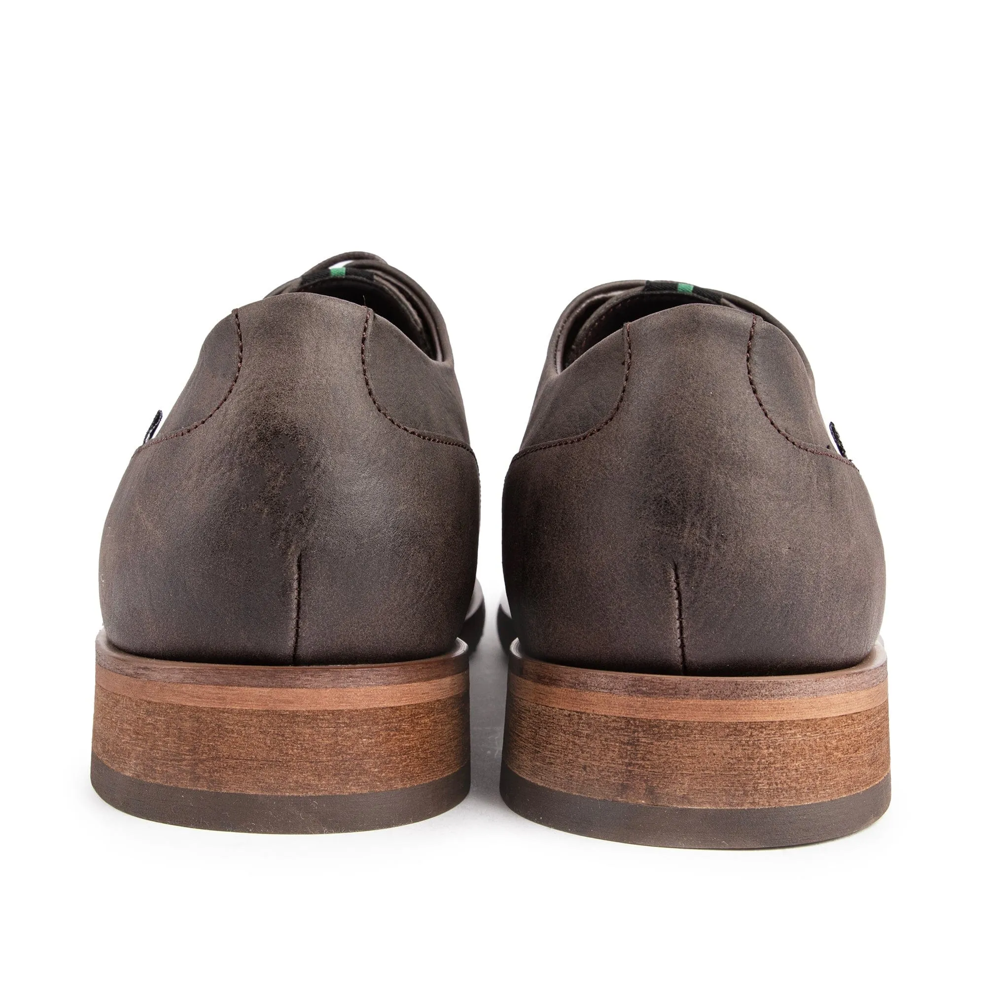 Chaussures Derby en Simili-Cuir Vegan pour Hommes Ginger | Marron