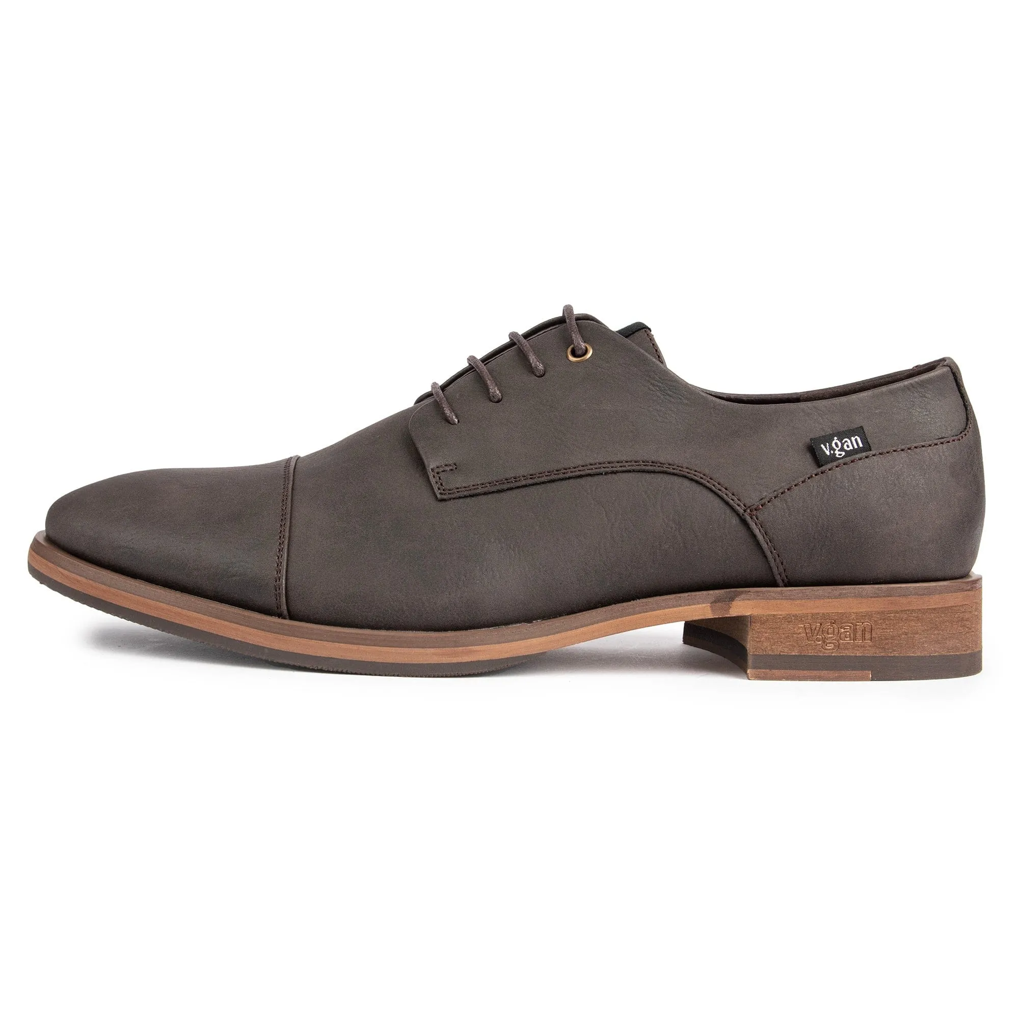 Chaussures Derby en Simili-Cuir Vegan pour Hommes Ginger | Marron
