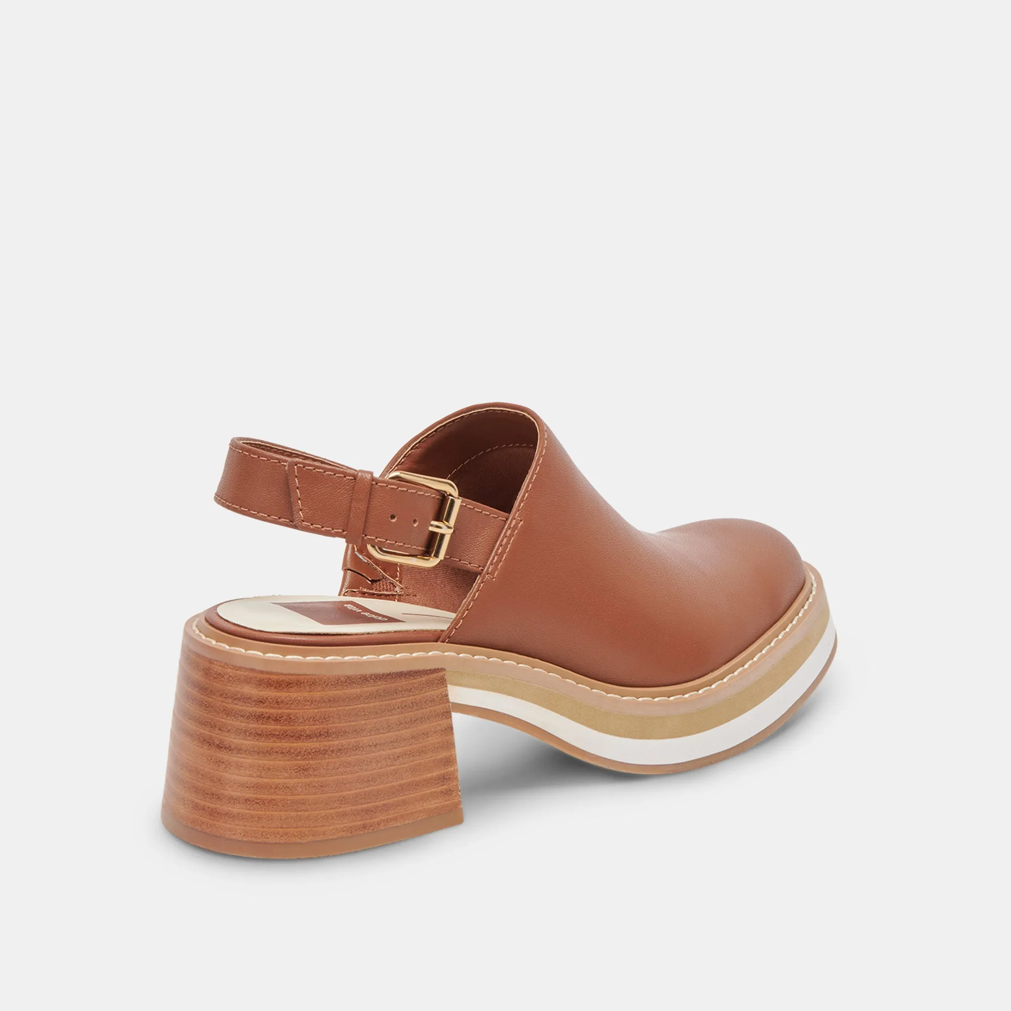 HANIAH TALONS CUIR MARRON