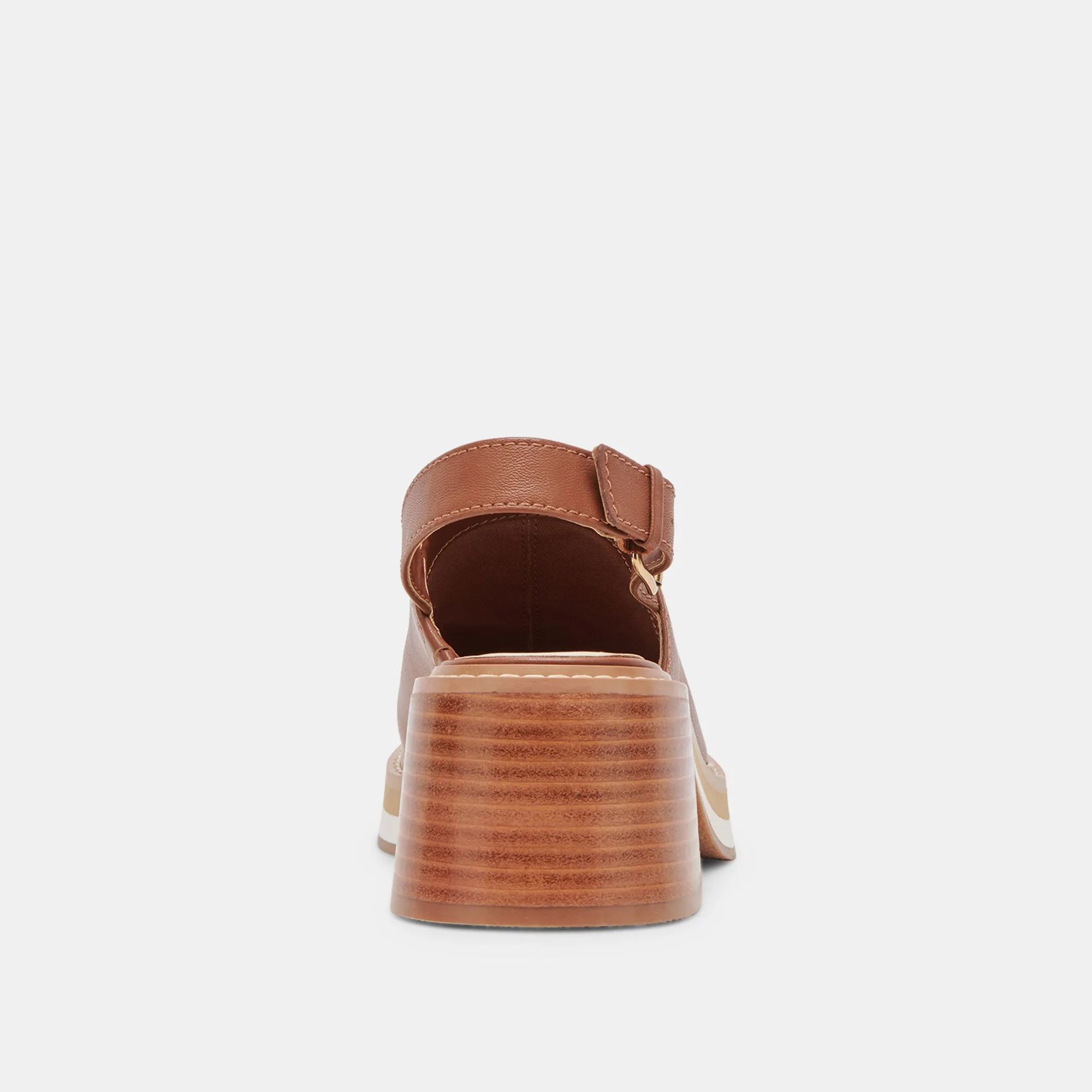 HANIAH TALONS CUIR MARRON
