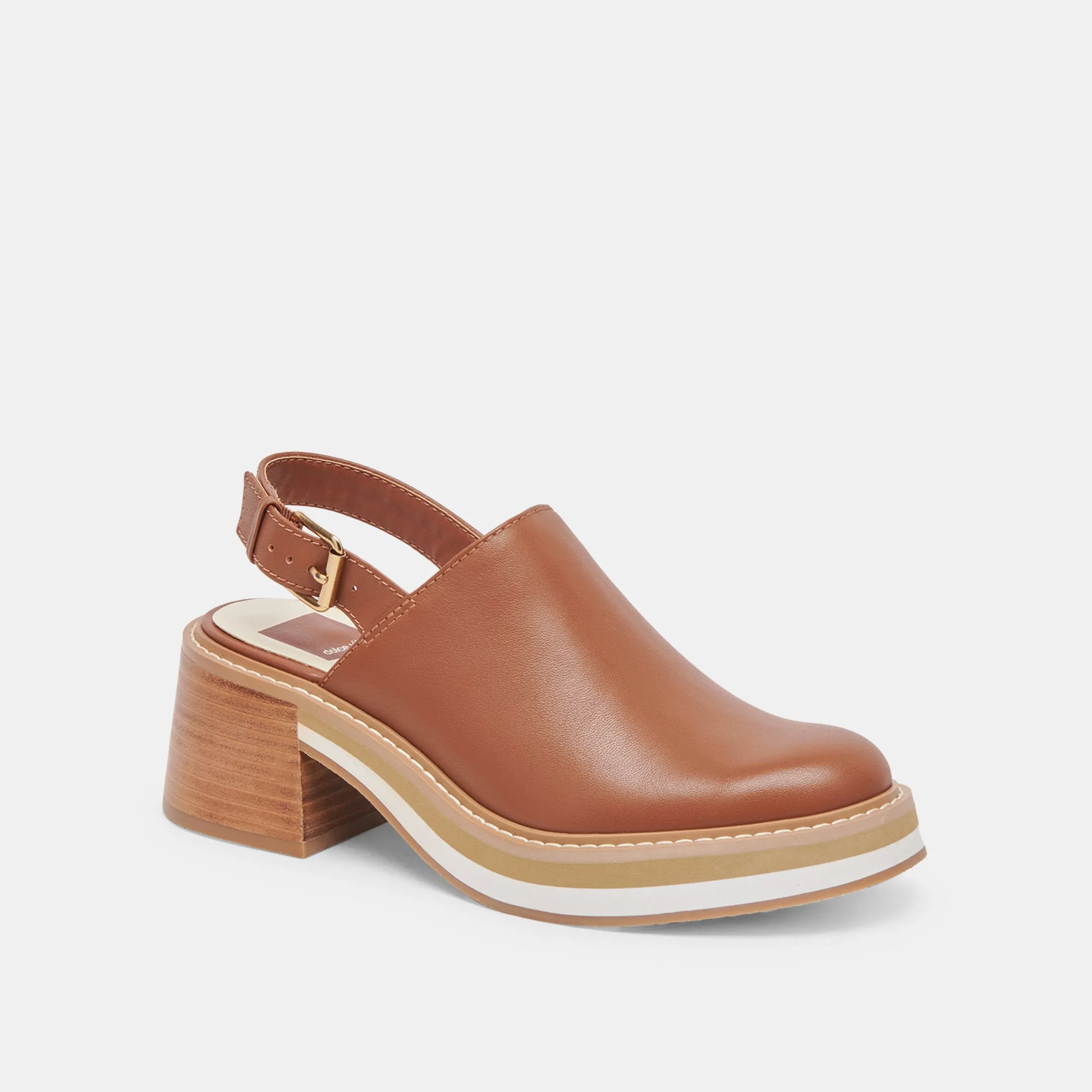 HANIAH TALONS CUIR MARRON