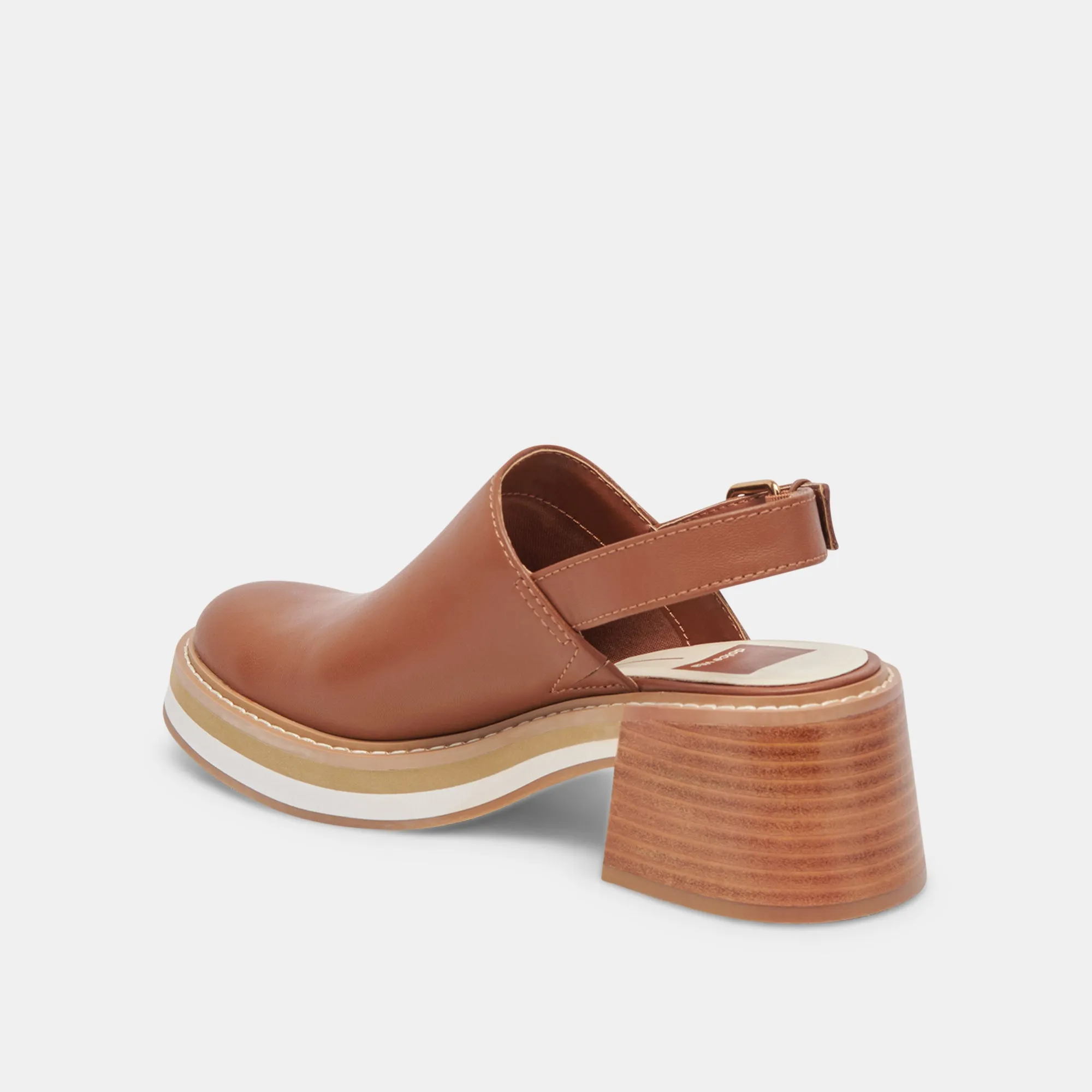 HANIAH TALONS CUIR MARRON