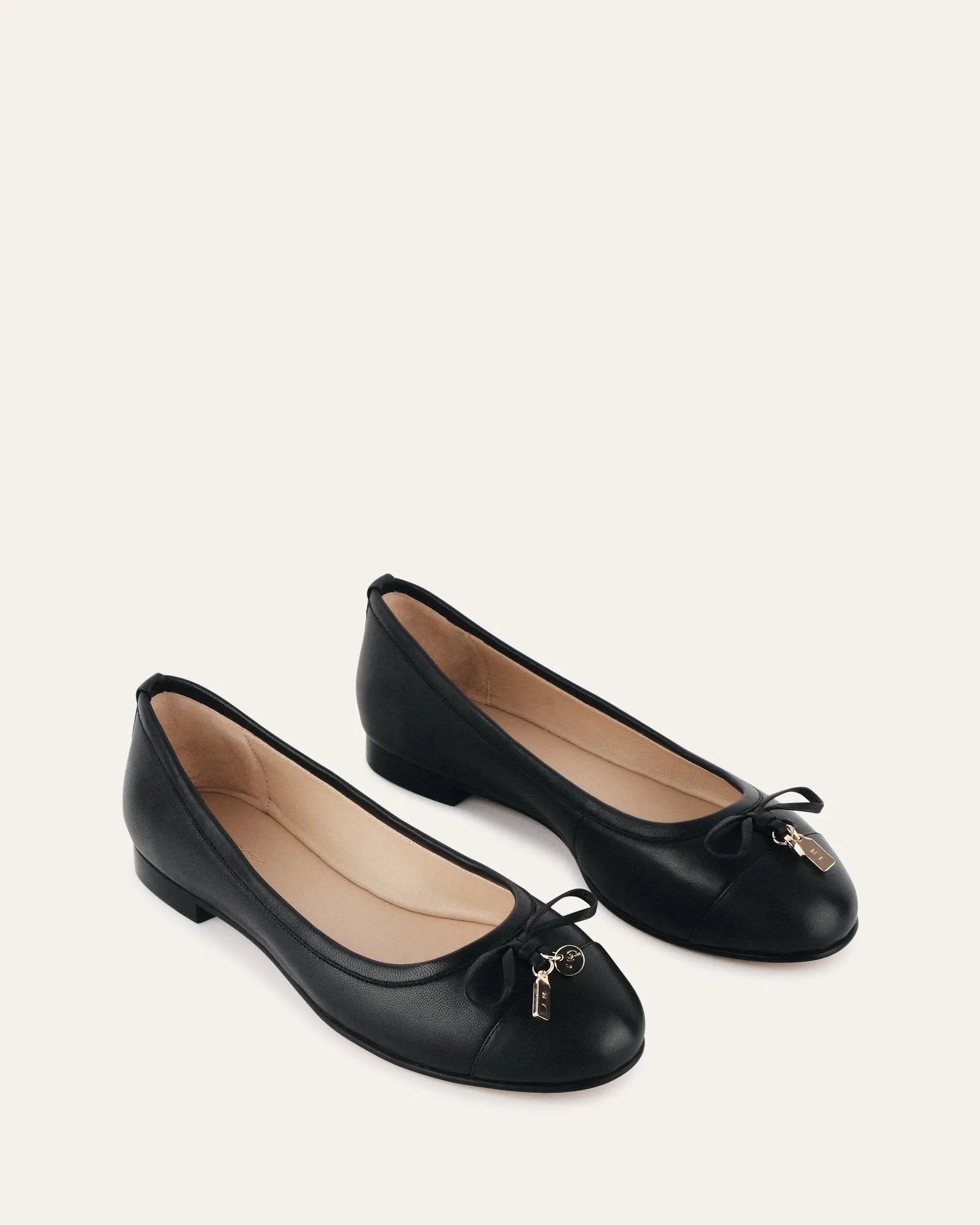 HERMIONE BALLERINES NOIRES EN CUIR