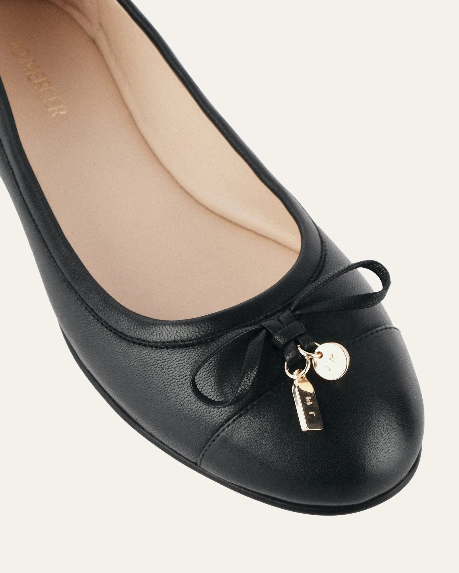 HERMIONE BALLERINES NOIRES EN CUIR