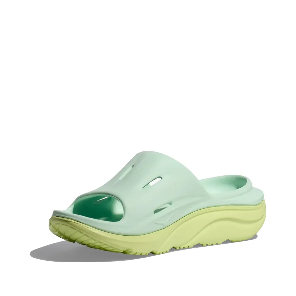 Hoka Ora Recovery Slide Sandal 3 en Aqua Breeze/Jus de Céleri